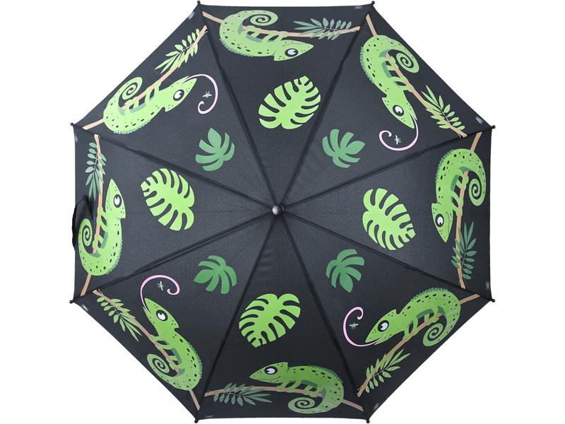 Esschert Design Schirm Chamäleon Mehrfarbig Kinder-Regenschirm mit Farbwechsel
