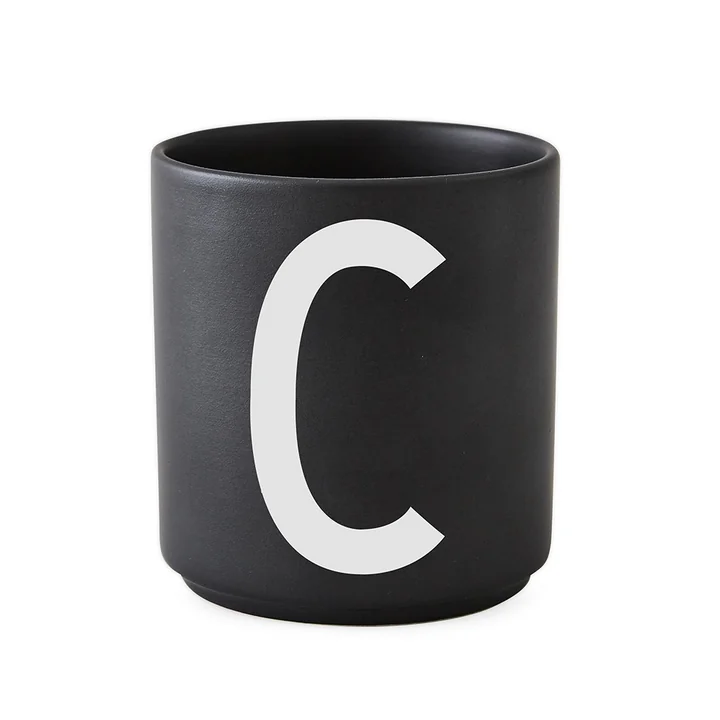Design Letters - AJ Porzellan Becher C, schwarz