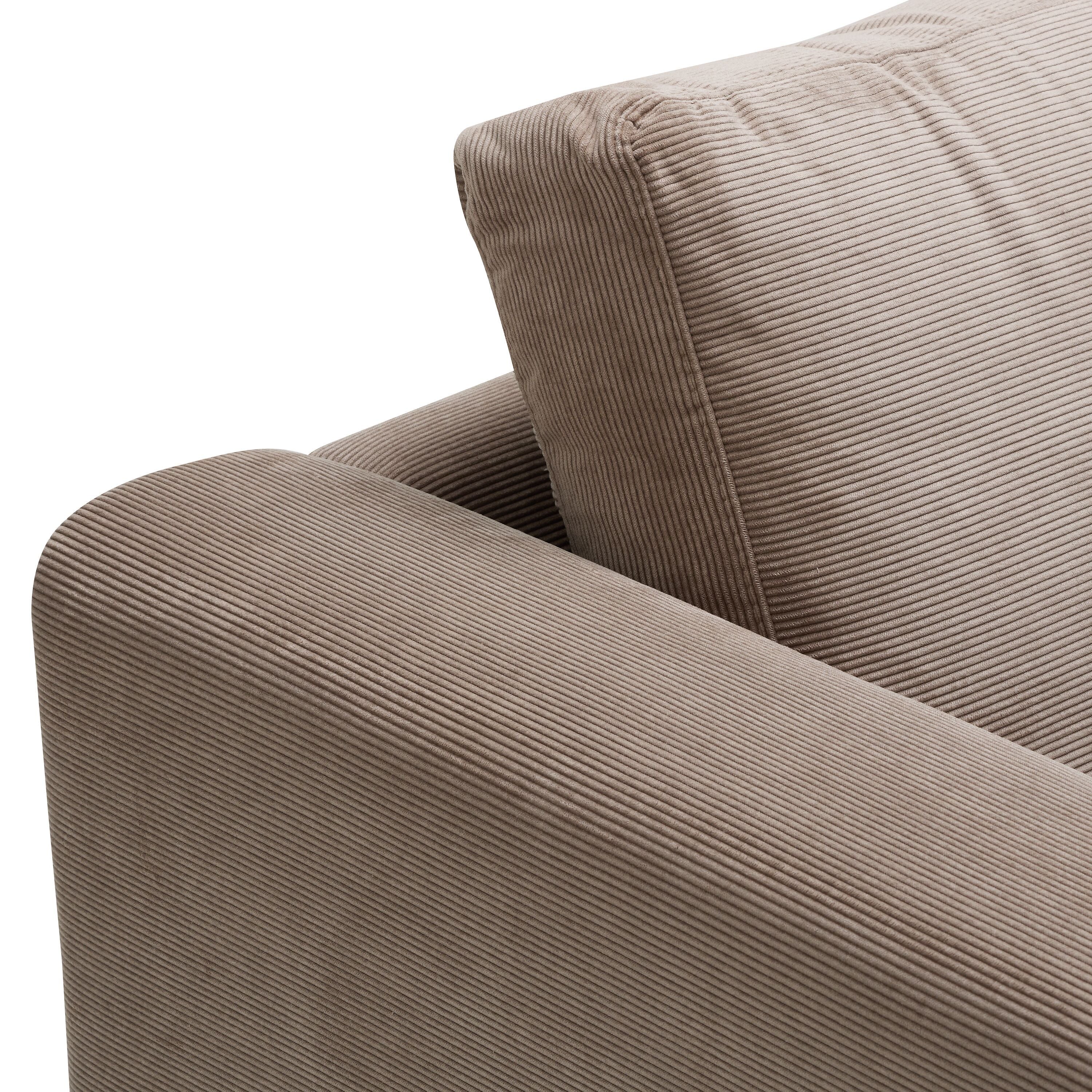 DIENER Ecksofa - Taupe / B: 235.0 cm x T: 156.0 cm x H: 81.0 cm