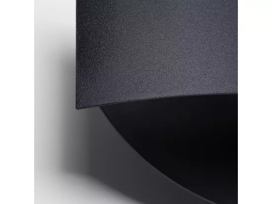 Appliques Toni moderne en acier - 1 sources lumineuses - L.12 x H.12 cm - noir