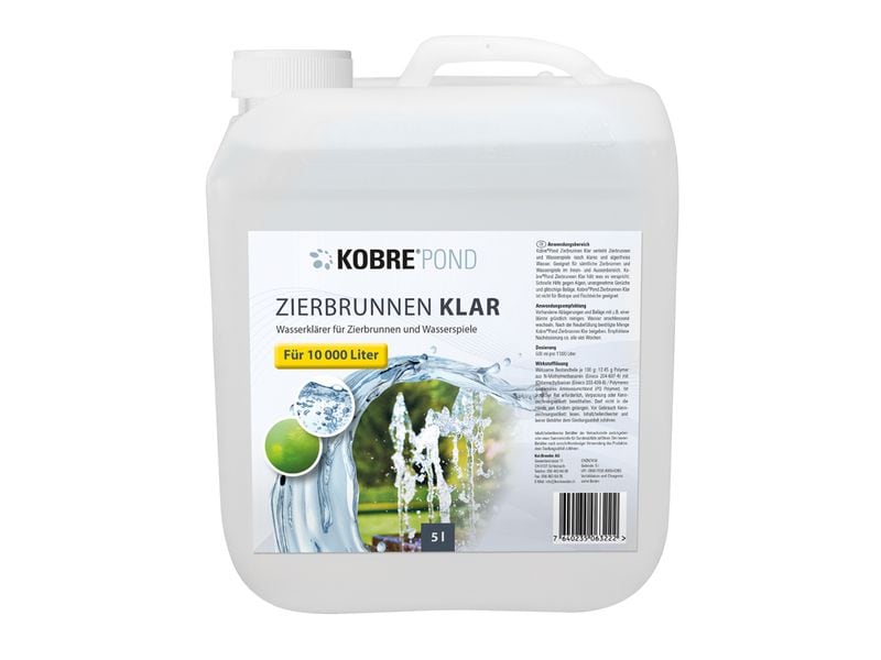 Kobre®Pond Zierbrunnen Klar 5 l Klares Wasser für Brunnen
