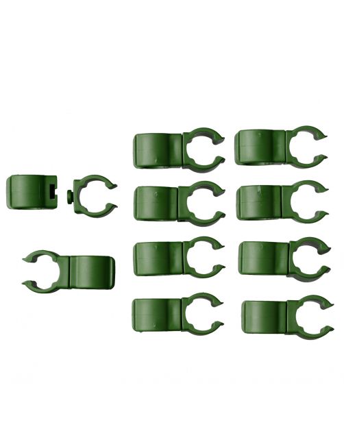 Nature Plantenstokclips - Klim-En Geleide Artikel - 1.6x1.6 cm Groen 10 stuks