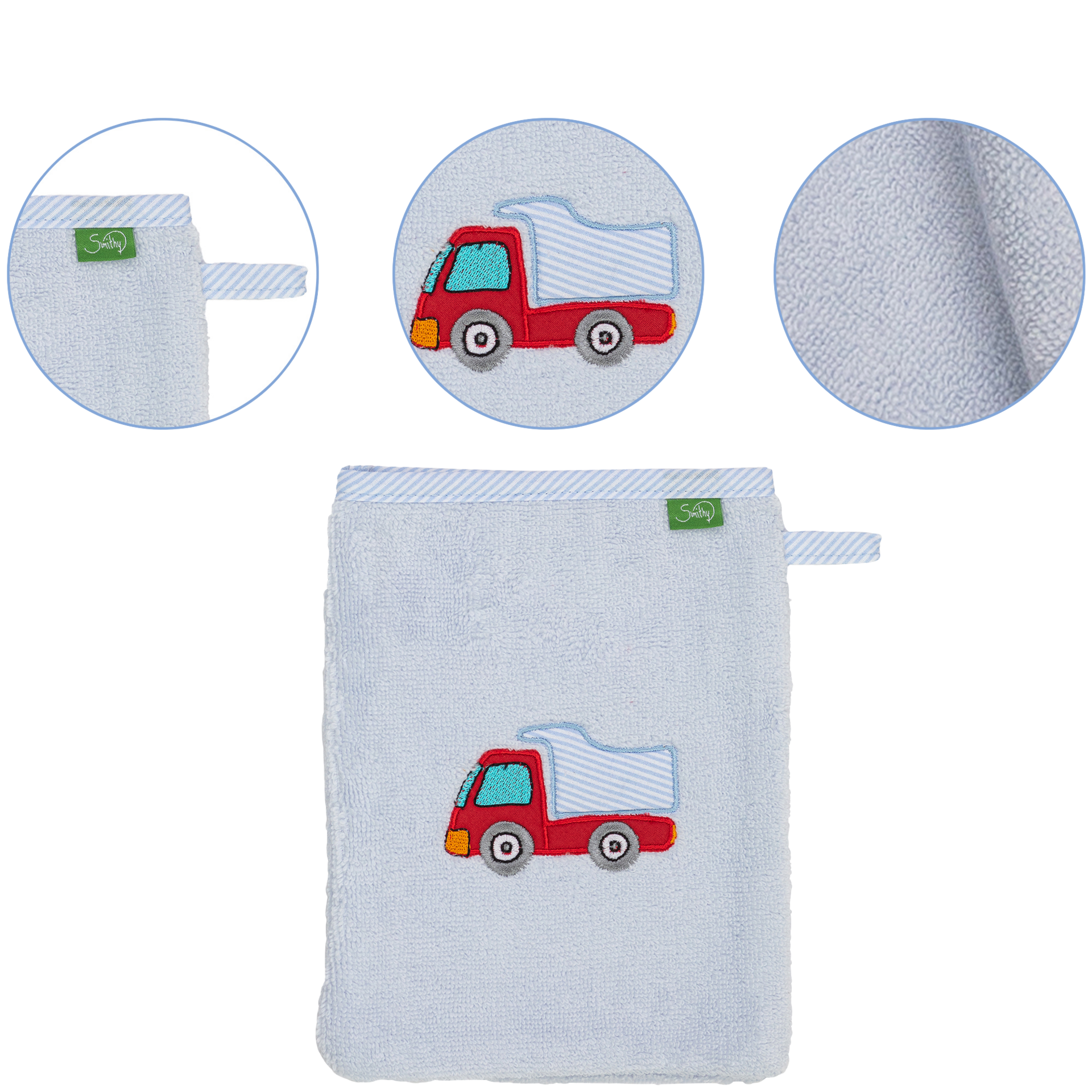 Smithy Waschhandschuh AUTO 14 x 23 cm blau