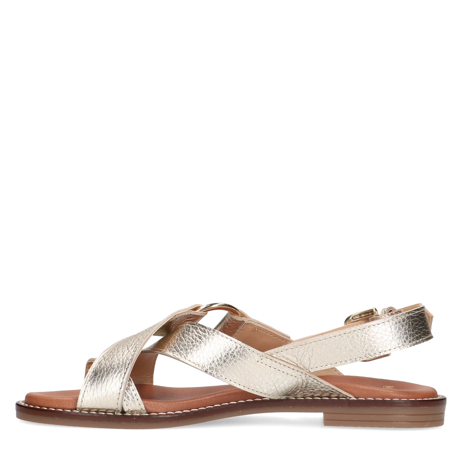 Gouden leren sandalen