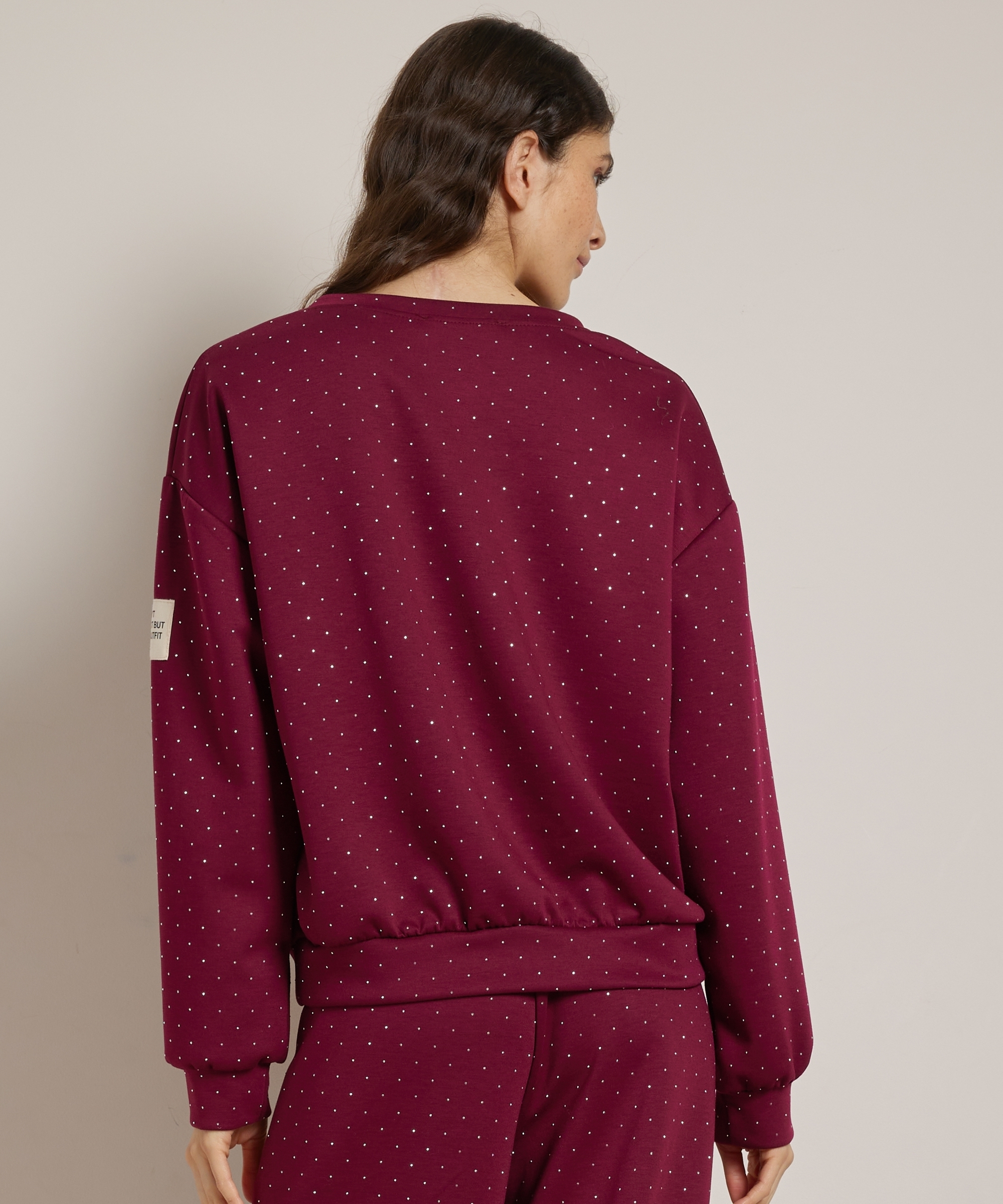 glitter trui mouwlabel