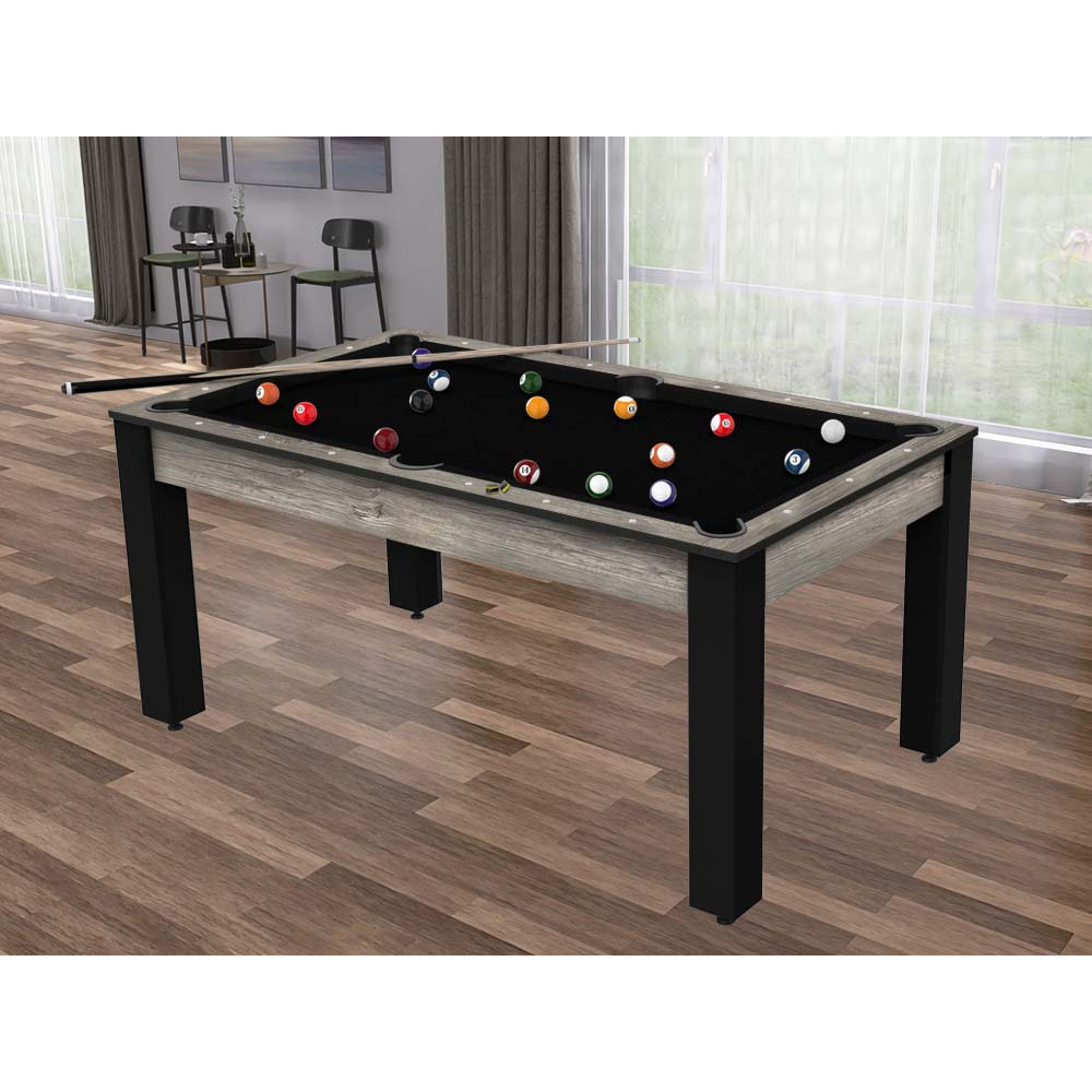 Billard convertible table 6 personnes texas + plateau dinatoire