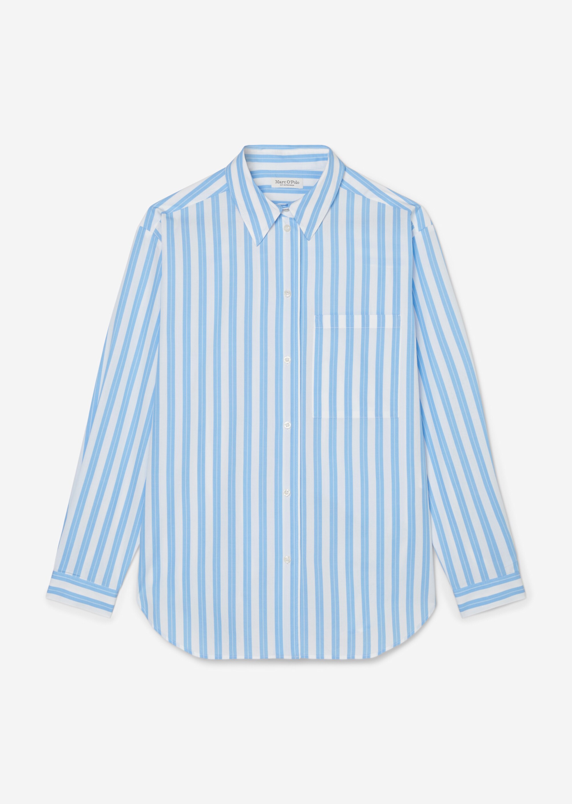 Gestreifte Boyfriend-Bluseaus reinem Organic Cotton