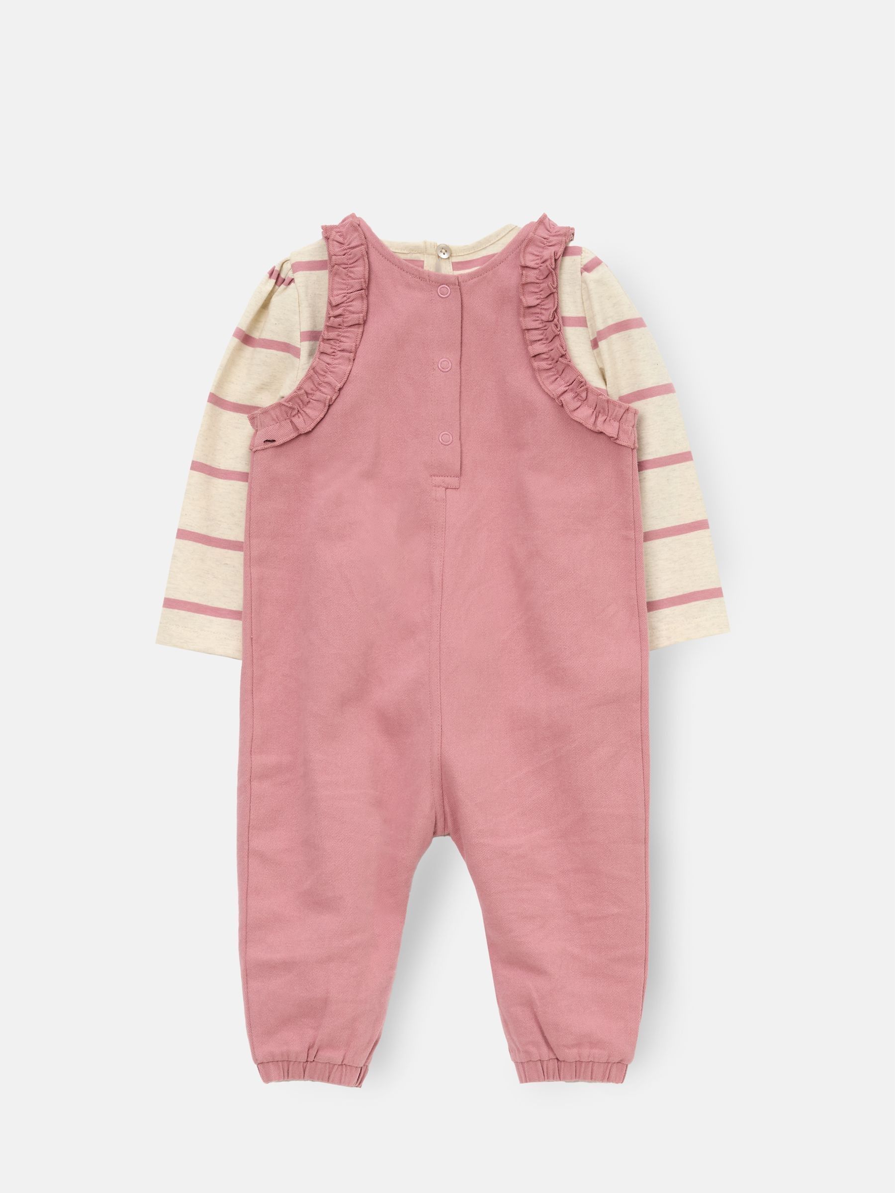 Angel & Rocket Mila Frill Shoulder Dungaree And Print Bodysuit