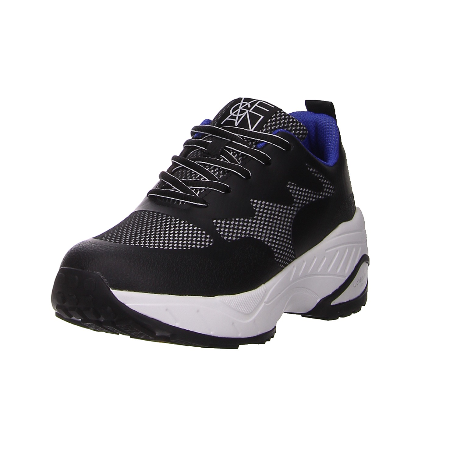Waldläufer Sneaker schwarz schwarz