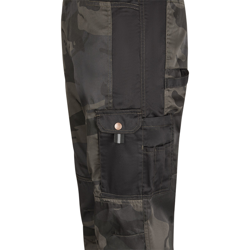 Cerva werkbroek camouflage met kniezakken L groen