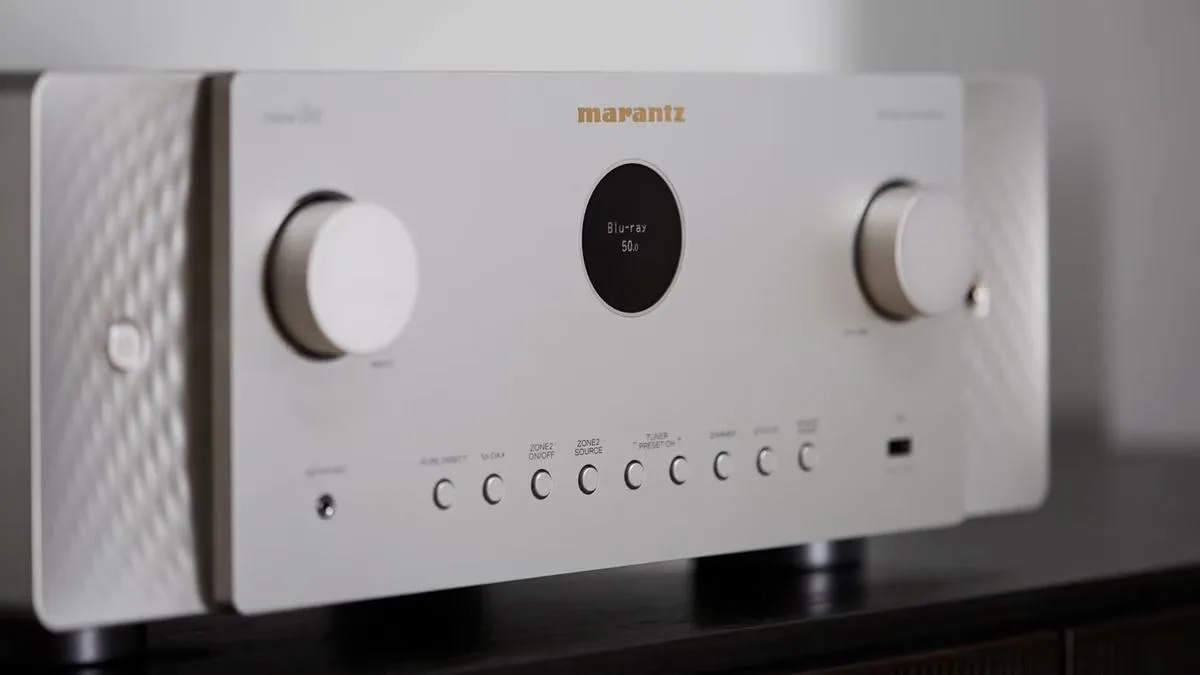 Marantz Cinema 60 DAB Silver Gold   Monitor Audio Bronze 500 HCM 5.0 Blanc Chaînes Grand Spectacle