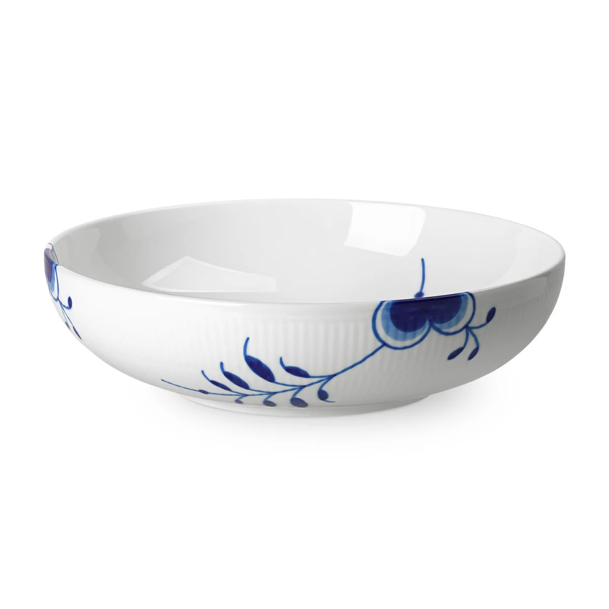 Royal Copenhagen  Blå Mega Riflet skål - 28 cm.