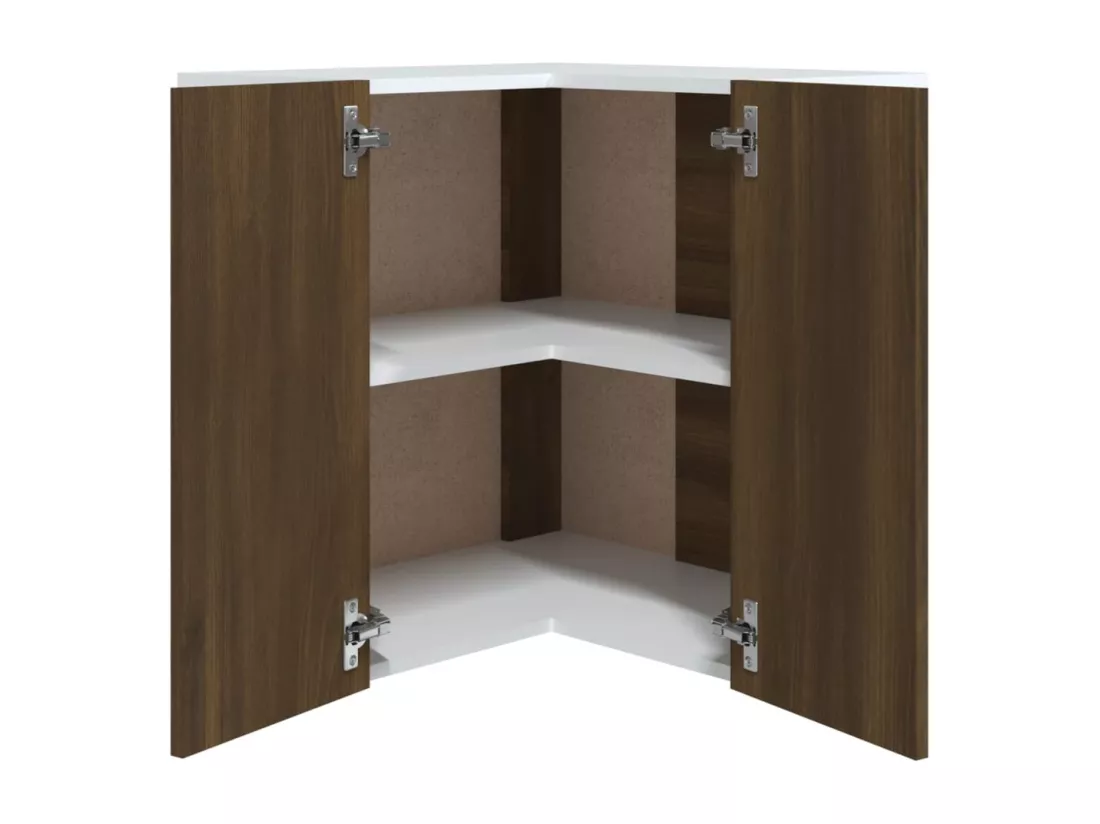 Armoire d'angle suspendue Chêne marron Bois d'ingénierie