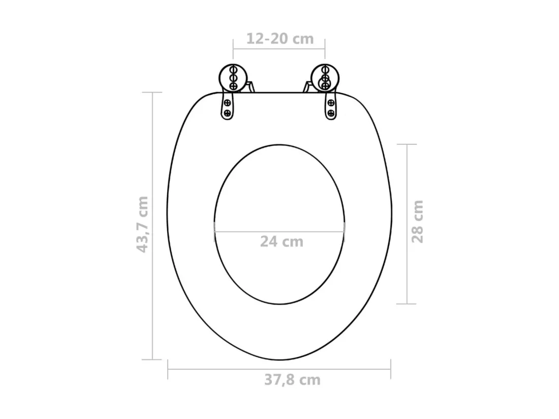 Siège de toilette abattant effet bois 43.7 x 37.8 x 5 cm 02_0002883