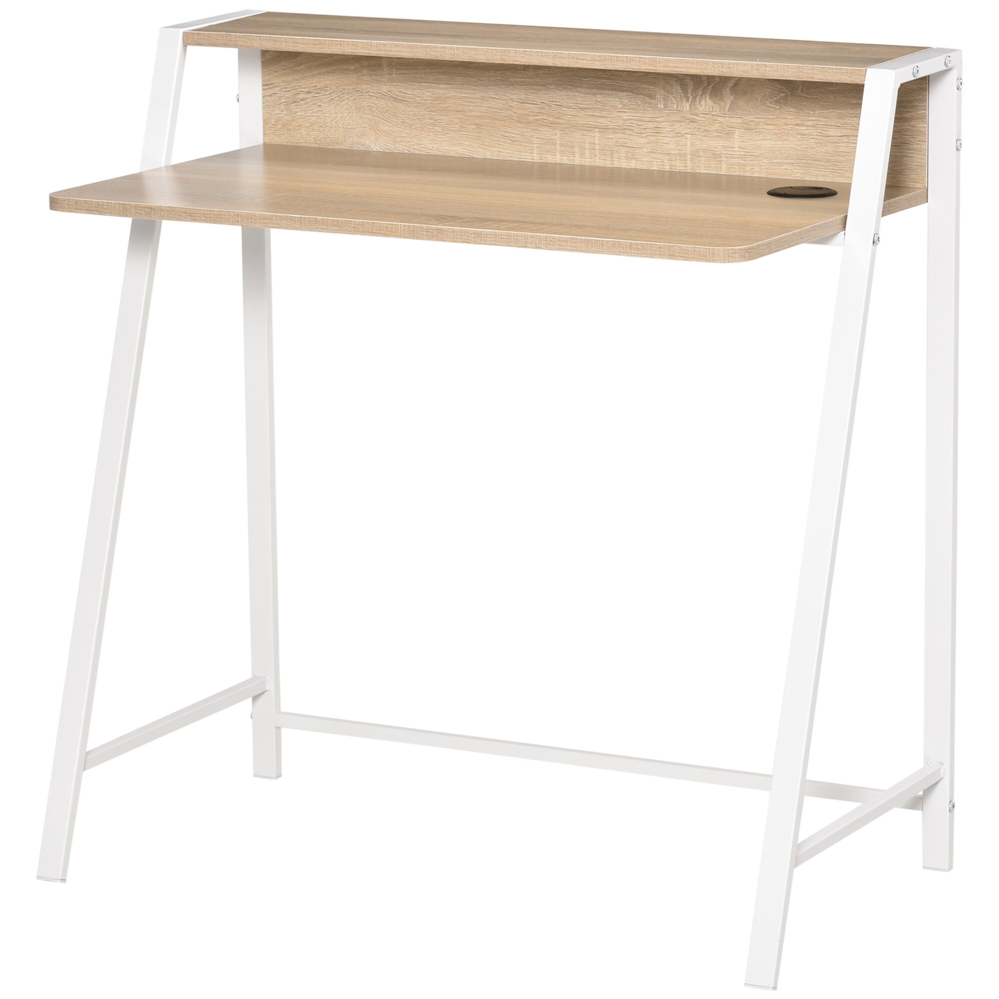 HOMCOM Schreibtisch in Walnuss-Optik 84 x 45 x 85 cm (LxBxH)