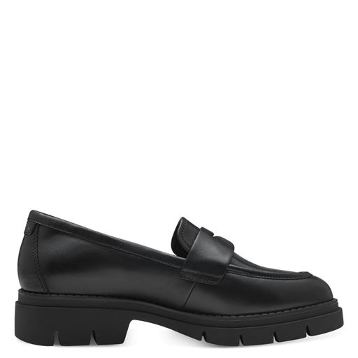 Tamaris Loafers, Black Leather, 39