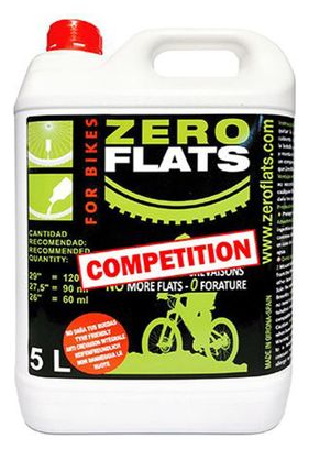 Liquide préventif Tubeless Zero Flats Compétition 5 Litres