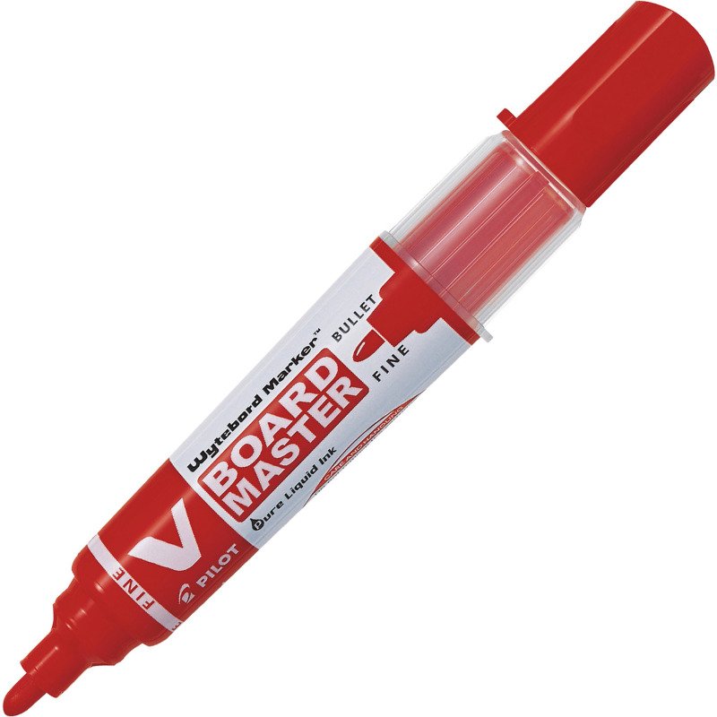 Marqueur effaçable rechargeable Pilot V-Board Master pointe ogive 4,5 mm- Pochette de 5 couleurs assorties