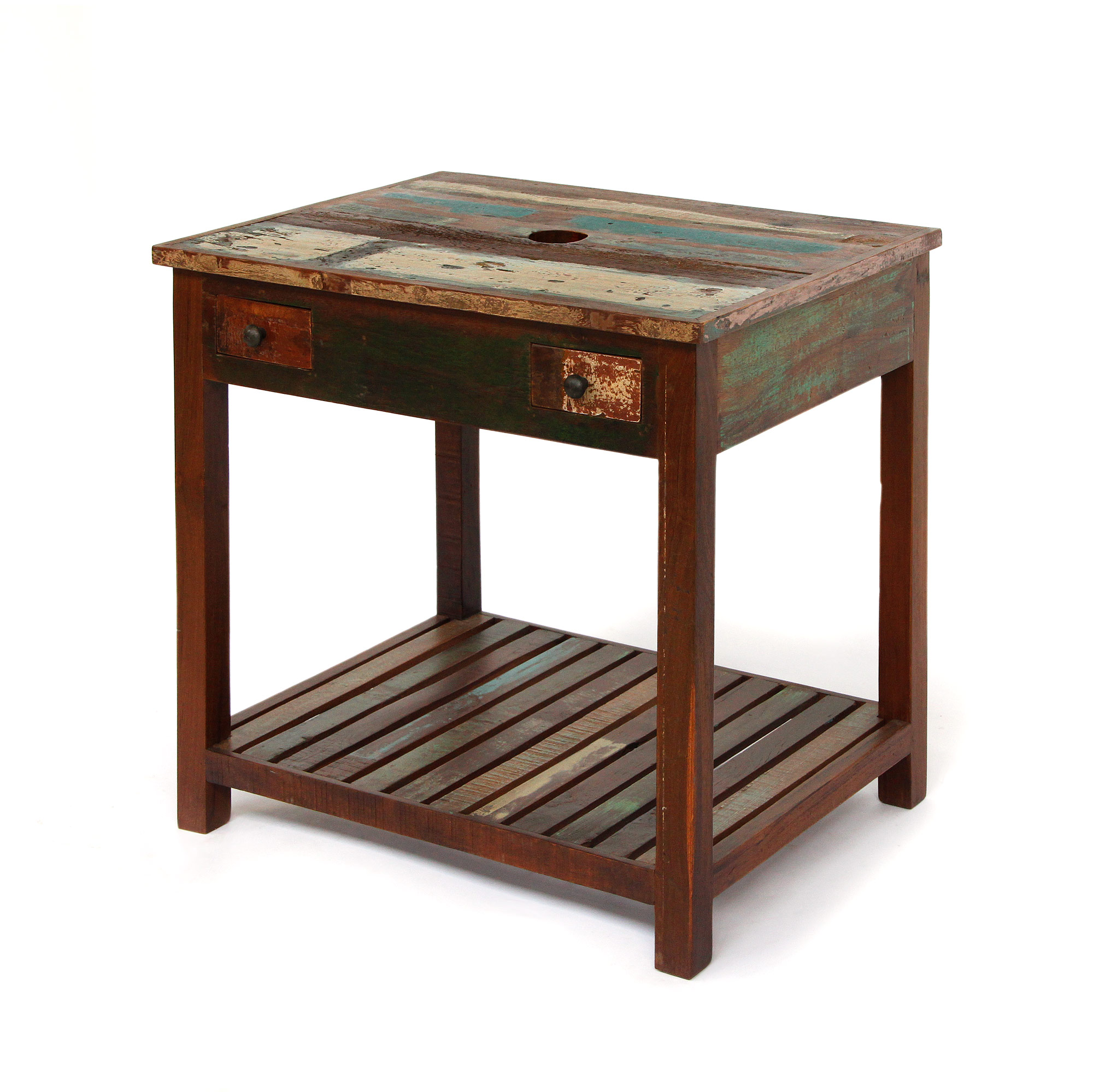 Waschtisch 'Jarrow', braun, multicolor, H 80 cm, B 75 cm, L 60 cm von fischer's lagerhaus