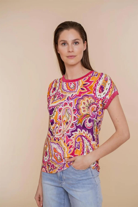 Geisha multi color dames t-shirt