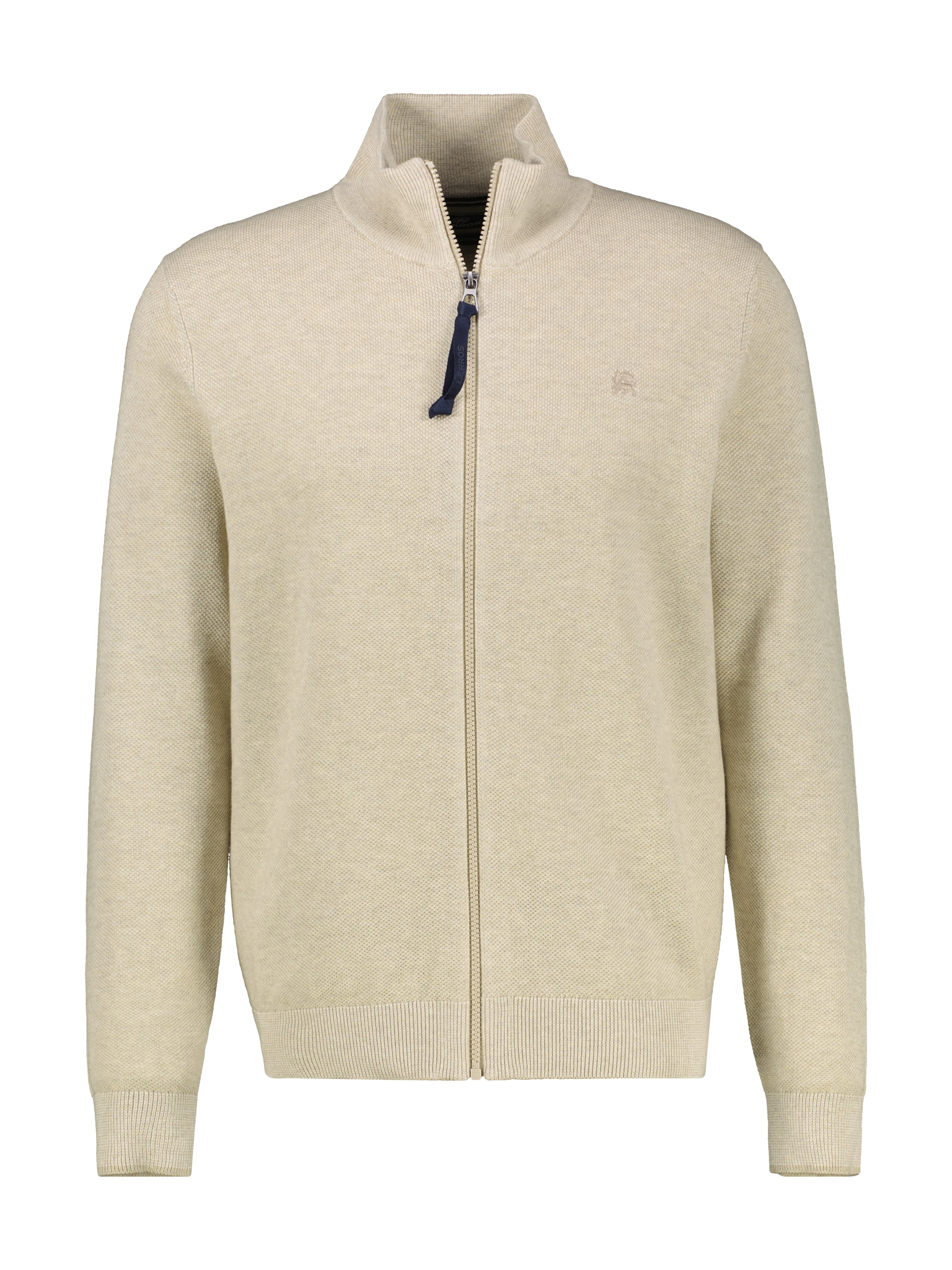 LERROS Strickfleecejacke ohne Kapuze mit Reissverchluss