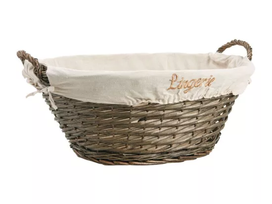 Corbeille ovale linge en éclisse