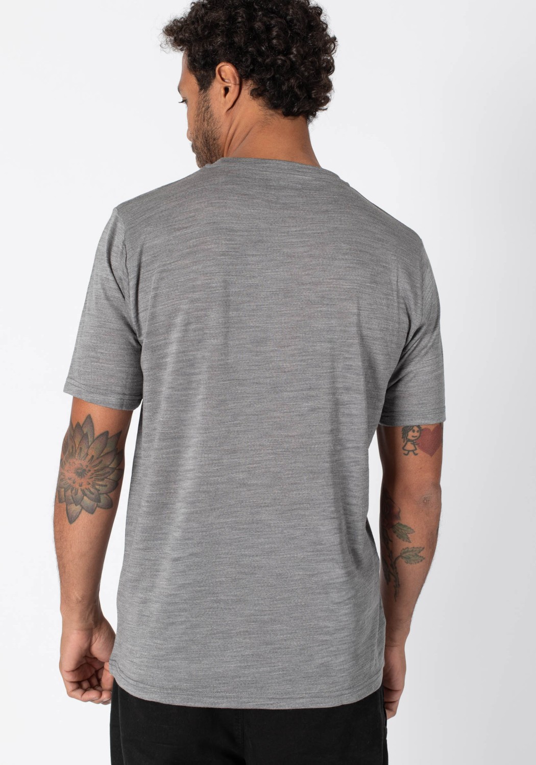 Jeckybeng The Merino Tee Unisex Grey Melange