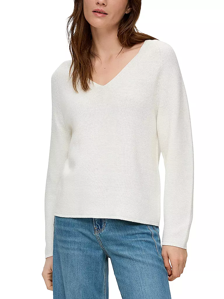 S.OLIVER Pullover weiss