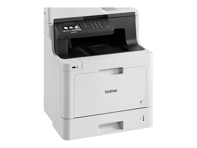 Brother DCP-L8410CDW - Multifunktionsprinter - farve - laser - 215.9 x 355.6 mm (original) - A4/Legal (medie) - op til 31 spm (kopiering) - op til 31 spm (udskriver) - 300 ark - USB 2.0, Gigabit LAN, Wi-Fi(n), USB vært
