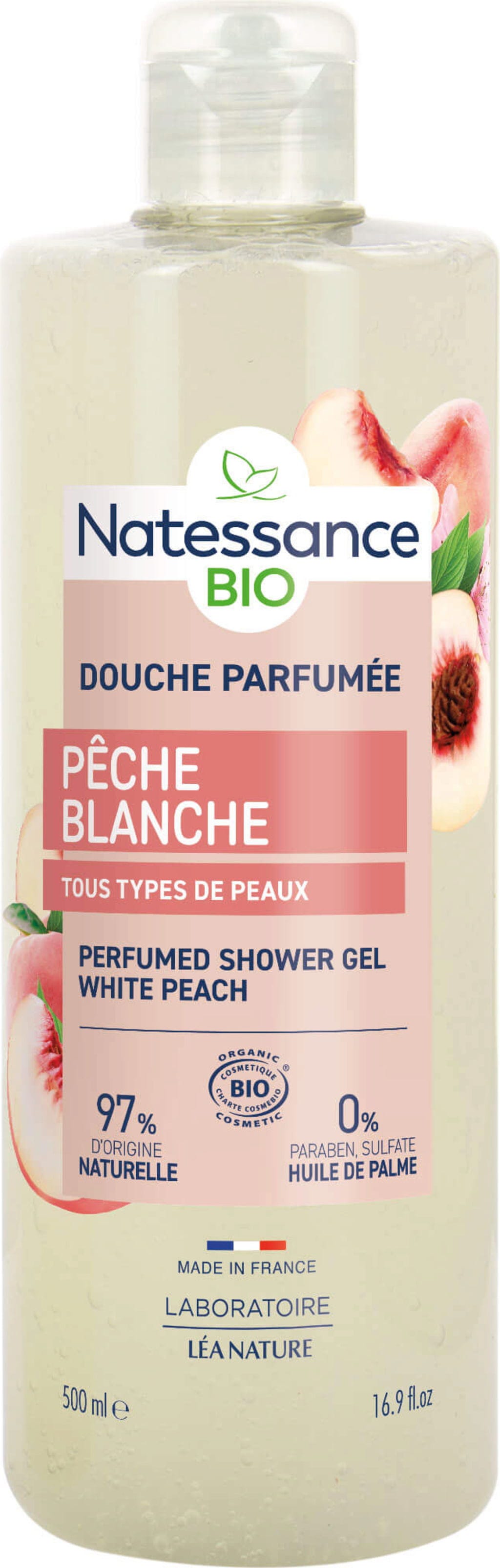 Natessance  Duschgel Weißer Pfirsich, 500 ml