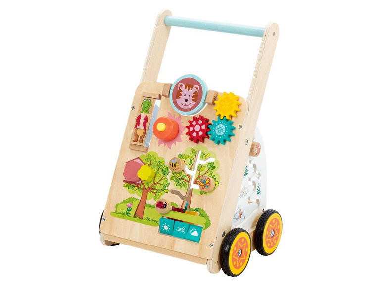 Houten loopwagen