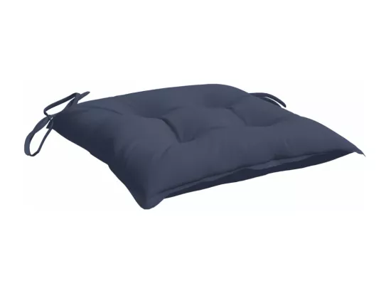 Coussins de chaise lot de 6 bleu marine 50x50x7 cm tissu oxford