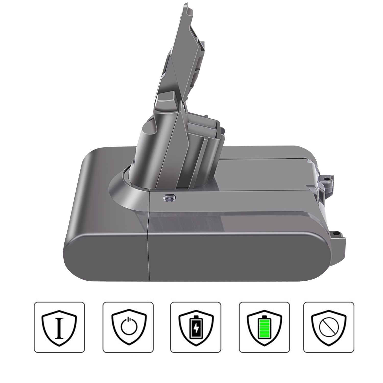 Dyson V7 Ersatz Akku Staubsaugerakku 21.6V / 2500mAh (6133) - Grau