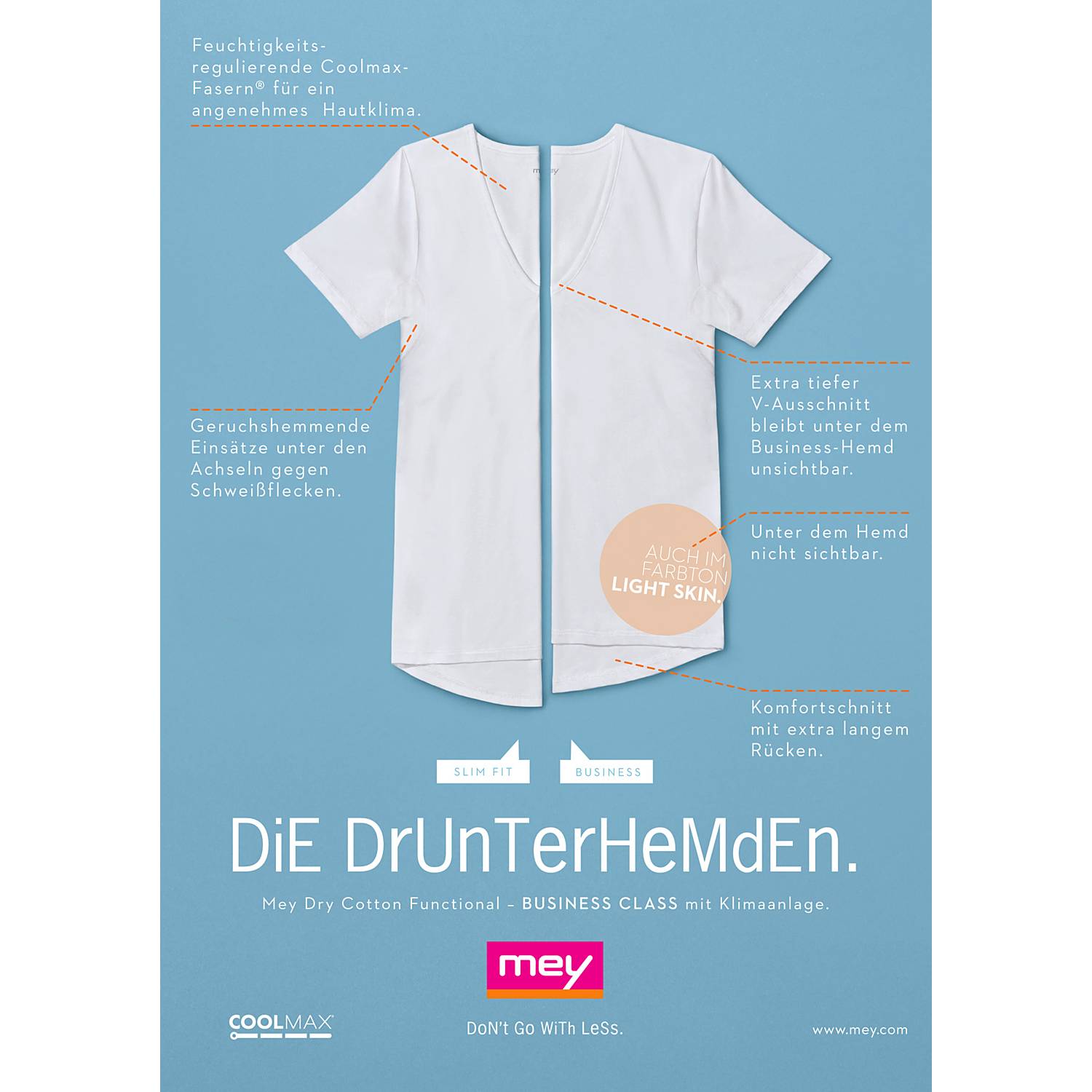 Mey Single-Jersey Herren-Unterhemd, 1/2-Arm 
