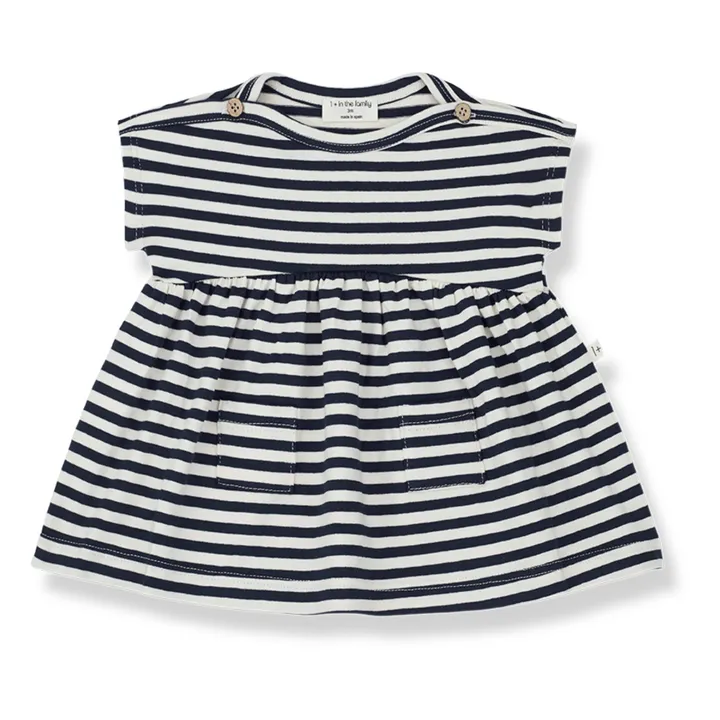 1+ in the family Robe Manches Courtes Rayée Lia | Bleu marine