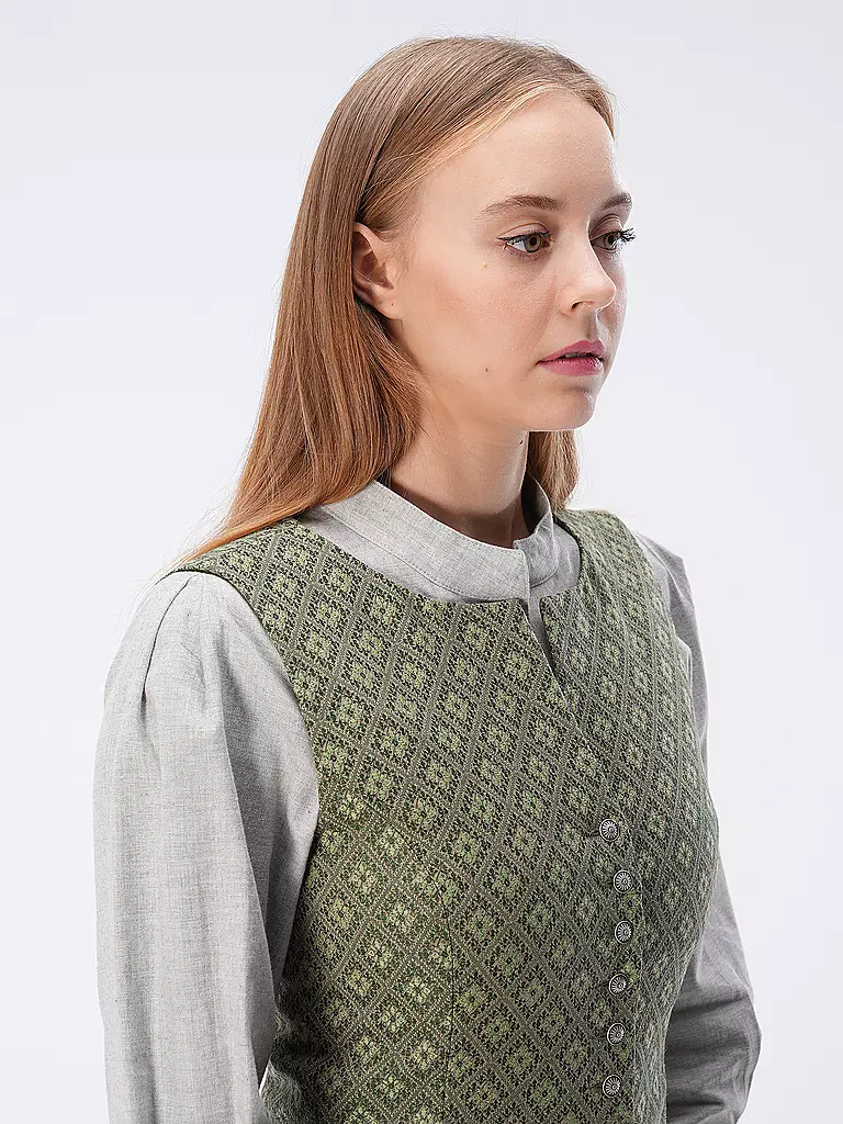 ROCKMACHERIN Trachten Gilet NANNI BACHMANN olive