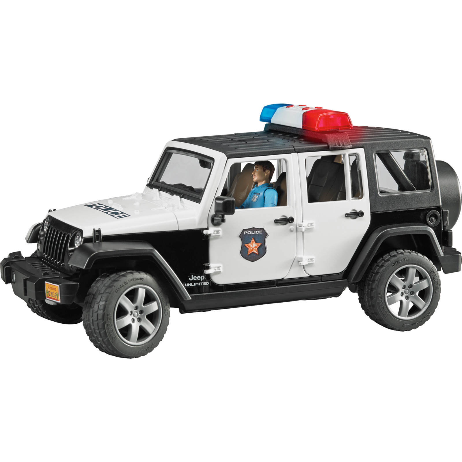 Bruder Jeep Wrangler Polizei m. Polizist