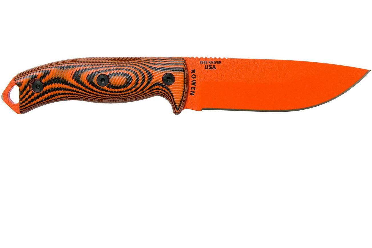 ESEE Model 5 Orange Blade 3D Orange-Black G10 survivalmes 5POR-006 kydex schede   clip plate