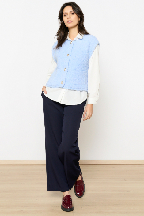 LolaLiza blauwe dames gilet