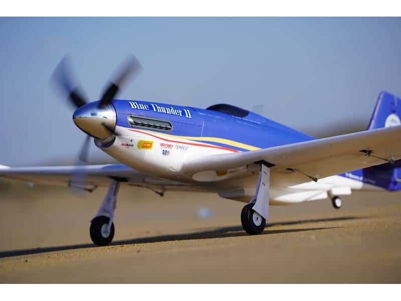 FMS Warbird Mustang P-51 Blue Thunder 1100 mm PNP Airrace Warbird «Blue Thunder» als PNP Modell mit Brushless Antrieb und EInziehfahrwerk