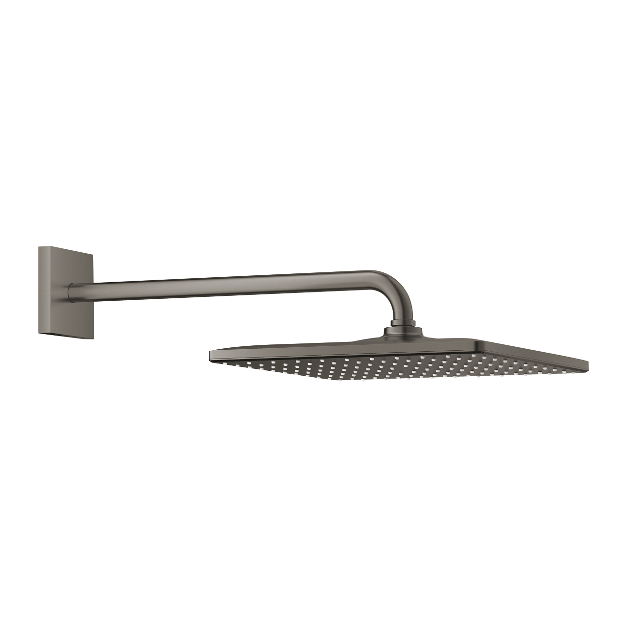 Grohe Rainshower hoofddouche vierkant met douchearm wandmontage brushed hard graphite