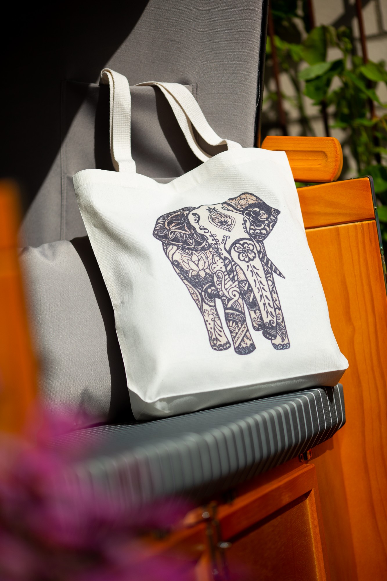 Stoffbeutel Elefant, grau, L40 cm, B 9 cm, H 40 cm günstig bestellen