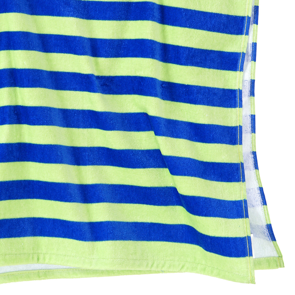 Famy Kinder Badeponcho mit Streifen blau / limette