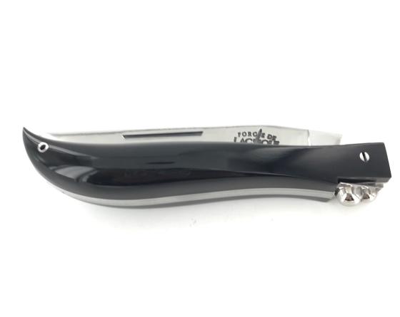 Couteau Yan Pennor's Inox Manche en Acrylique Minéral Noir Couteau de Poche Forge de Laguiole
