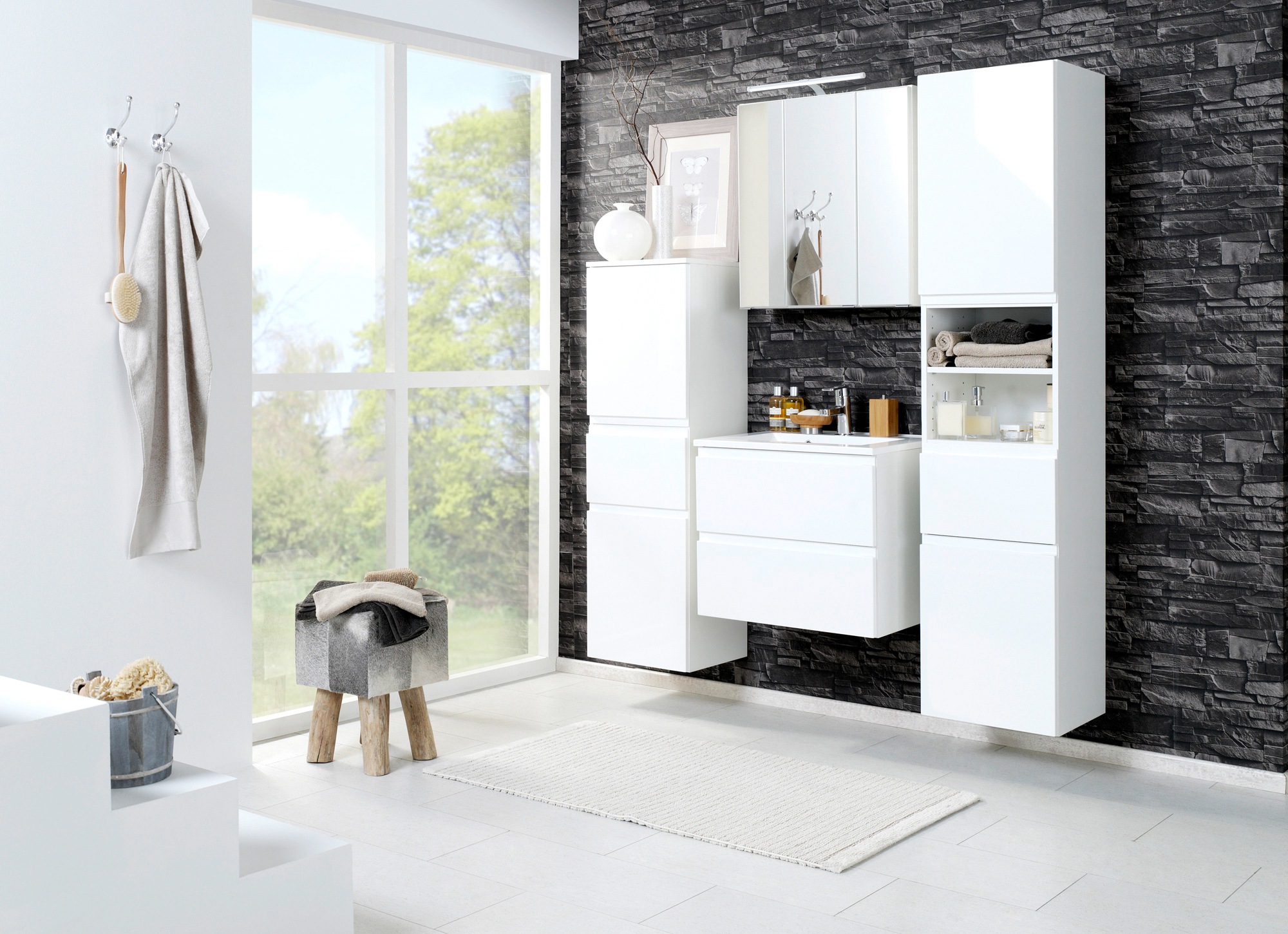 welltime Midischrank »Cardiff« Breite 40 cm, mit Softclose-Funktion