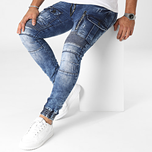 Jogger Pant Jean Slim Bleu Denim
