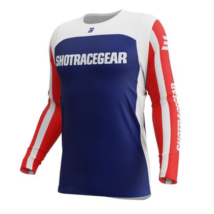 Maillot cross Shot CONTACT - MITHIC 2025 - Bleu / Rouge