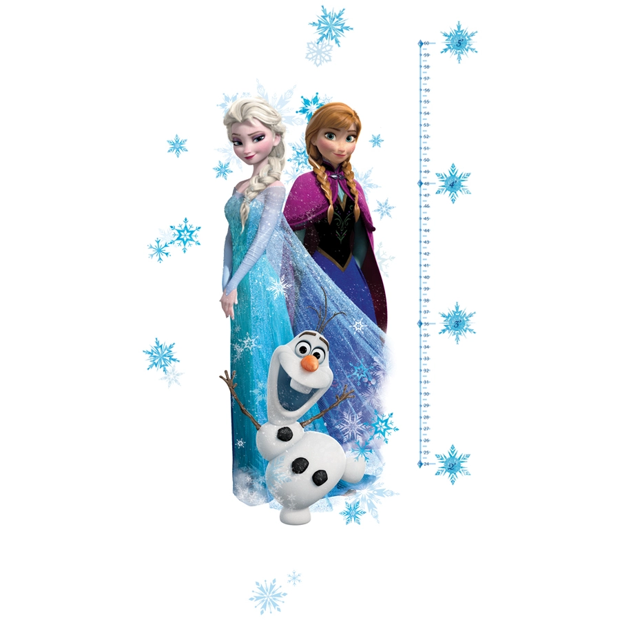 Room Mates  Frozen Anna, Elsa & Olaf mit Schneeflocken Mehrfarbig