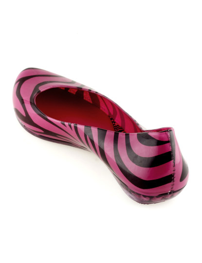 Mel Strawberry Pink Zebra Slippers