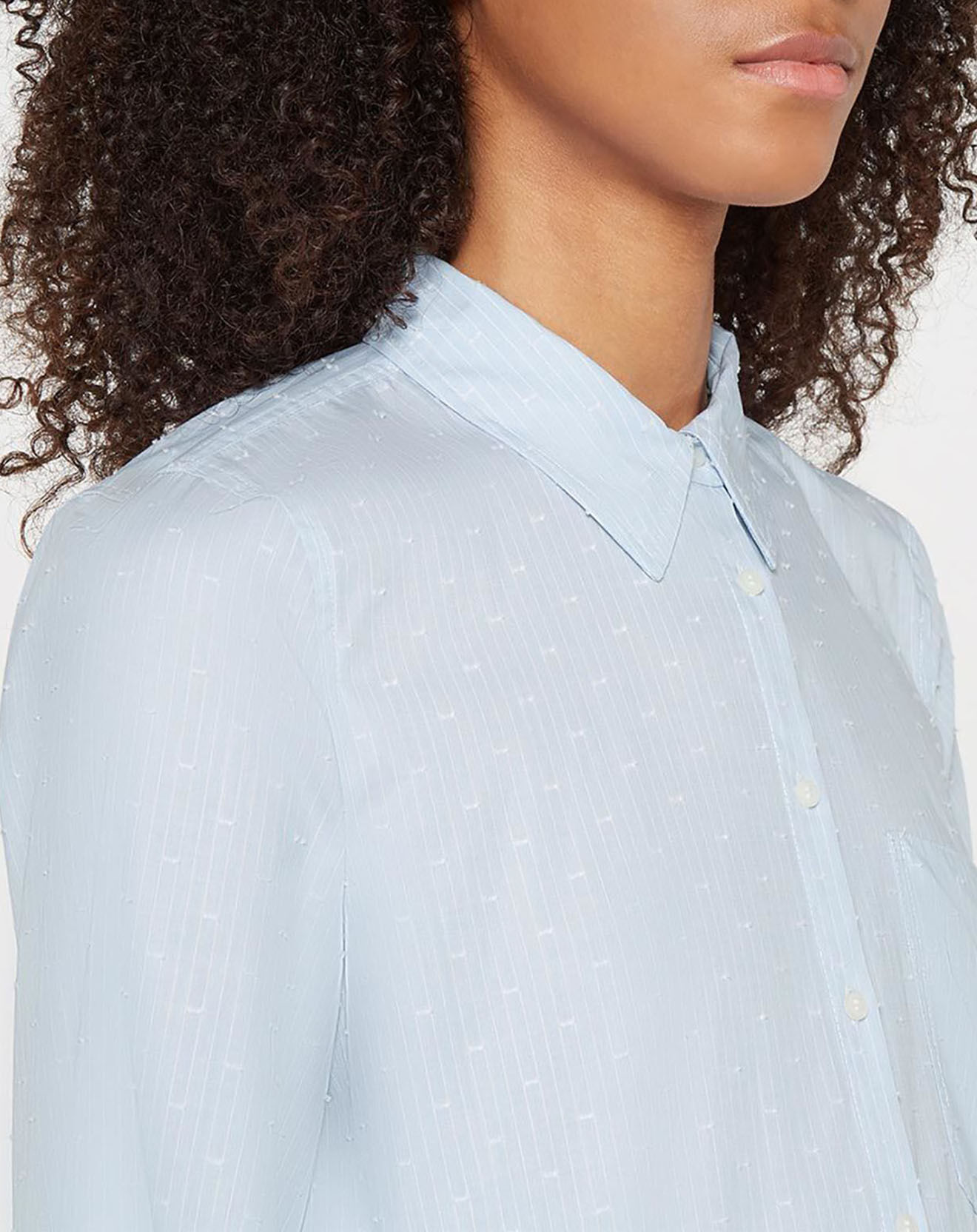 Tommy Hilfiger Robe chemise en popeline dobby bleu clair
